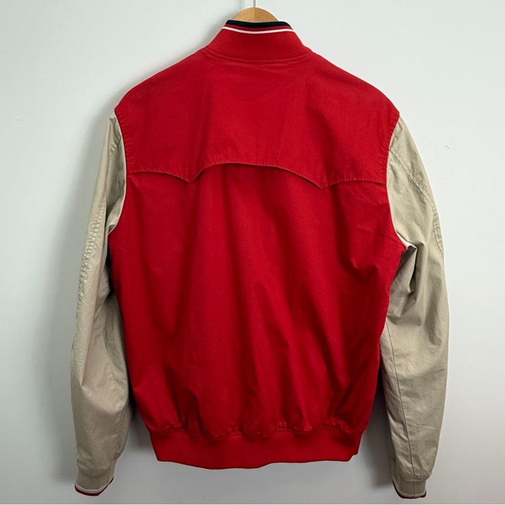Red and Tan Men's Jacket - Picture 2 of 7